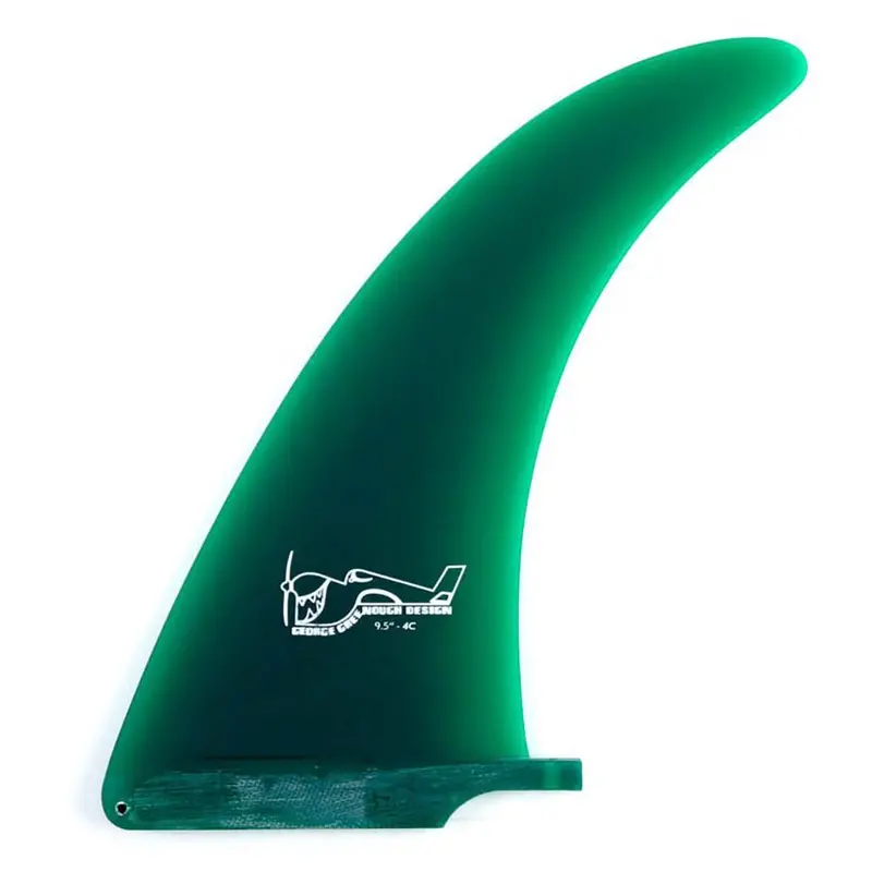 True Ames Greenough 4-C Quad Fin Set – 9.5", Emerald Green 1