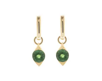Tsavorite Round Accent Earrings 1