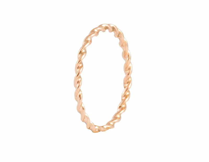 Twist Detail Skinny Band Ring #9 1