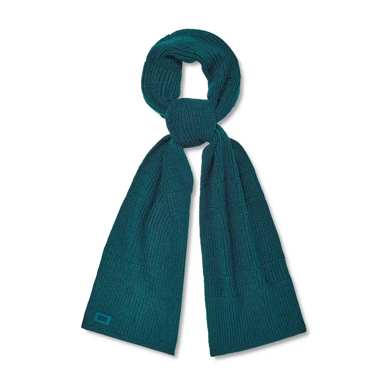 Ugg Men'S Textured Rib Knit Scarf 1