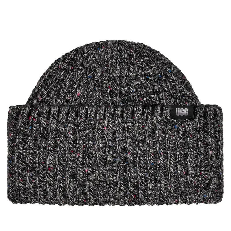 Ugg Wide Cuff Confetti Beanie For Men – Black With Multicolor Accents 1