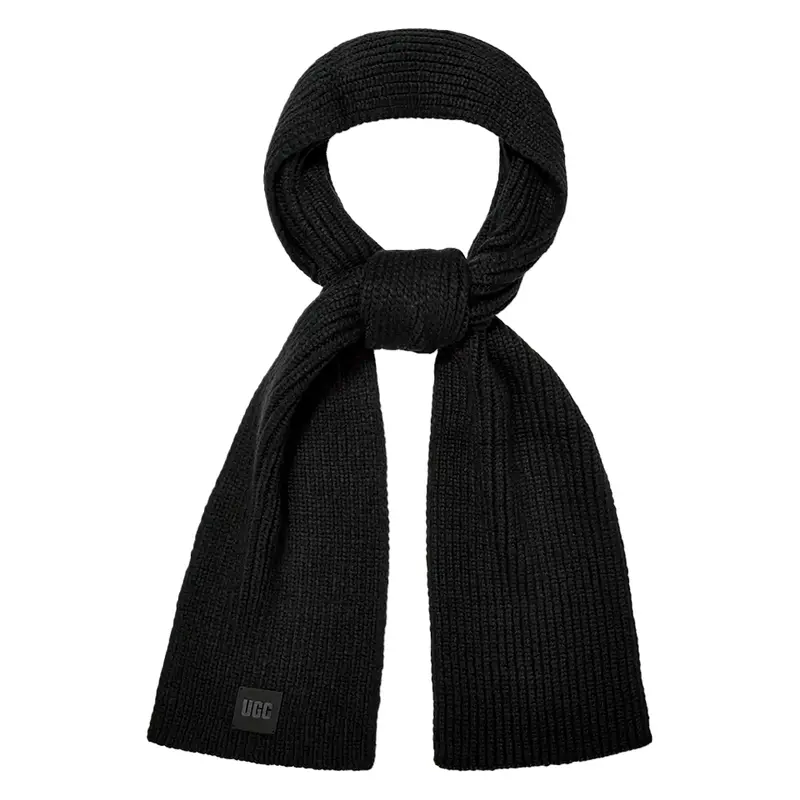 Ugg Women'S Structured Rib Knit Scarf In Black 1