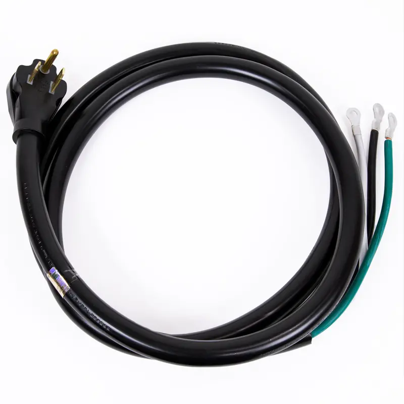 Ul-Certified 6 Awg Power Cord With Nema 6-50P Plug And Eyelet Termination 1