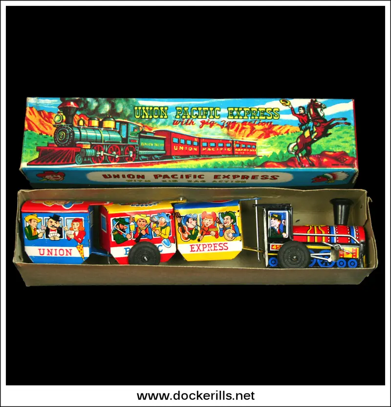 Union Pacific Express Train – Wind-Up Tinplate Locomotive By Takatoku 1
