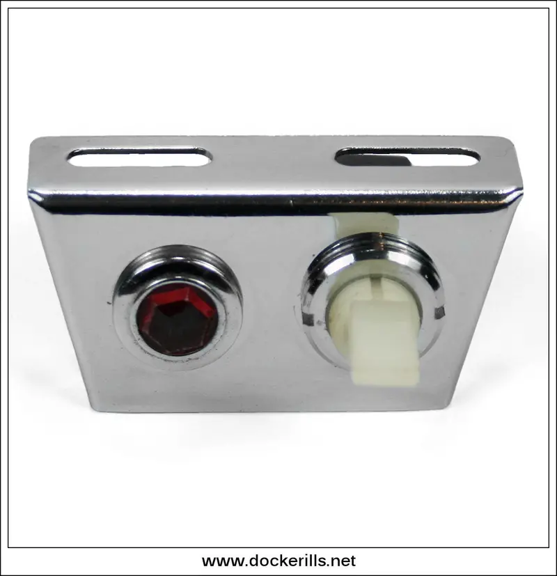 Unused Chrome Automotive Switch And Indicator Light Unit — Vintage Oem Accessory 1