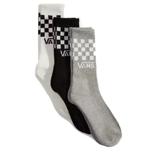 Vans Classic Checkerboard Crew Socks – 3-Pair Multi-Pack 1