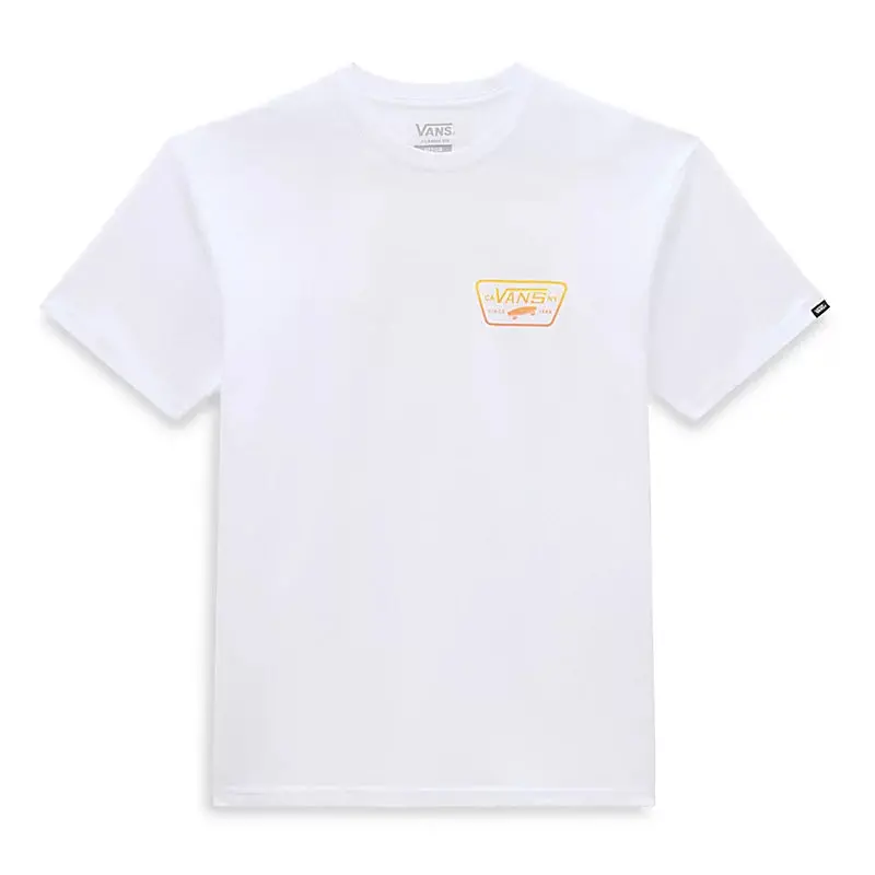 Vans Full-Patch Back Graphic T-Shirt – White & Copper Tan 1