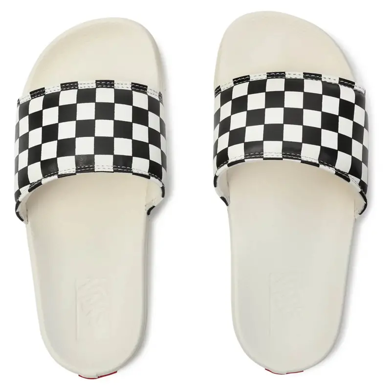 Vans La Costa Slide-On Shoes – White & Checkered 1