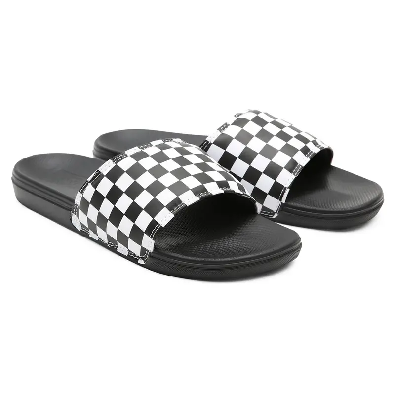 Vans La Costa Slide Sandals – Black & Checkered 1