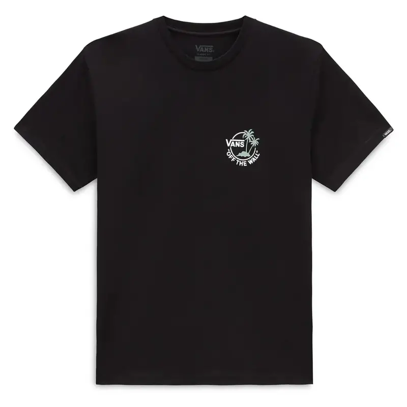 Vans Mini Dual Palm T-Shirt – Black With Iceberg Green Accents 1