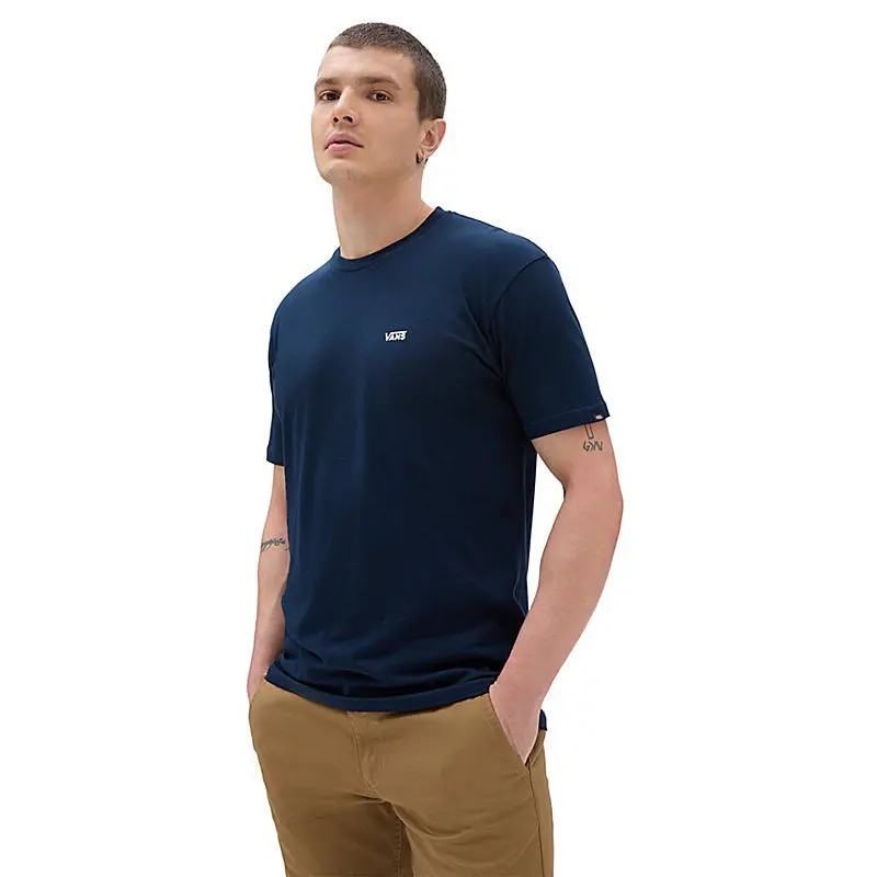 Vans Minimal Left-Chest Logo Tee – Navy And White 1
