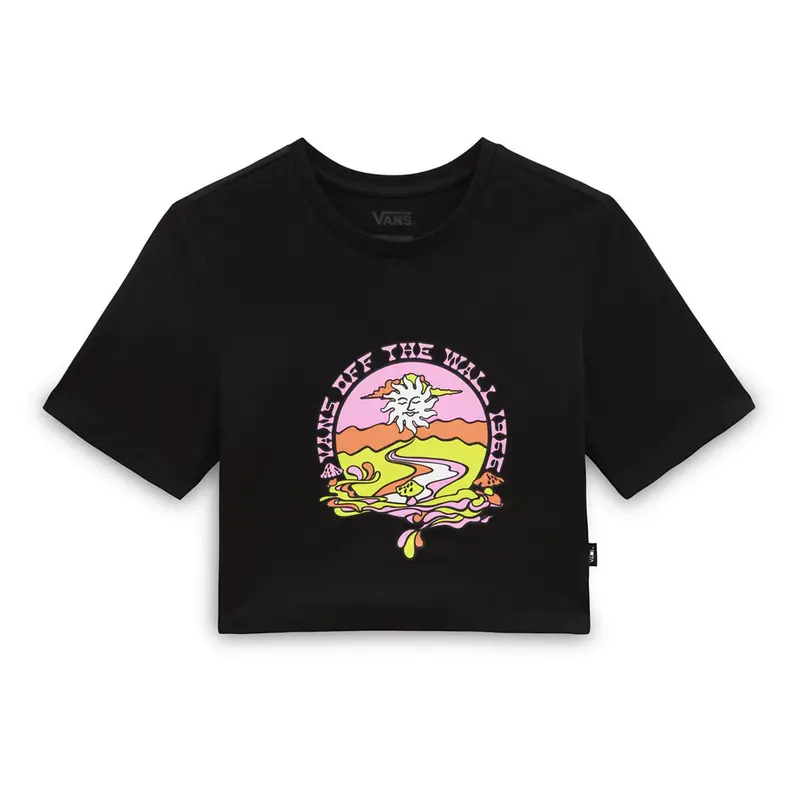 Vans Resort Mix Cropped Tee For Women – Black 1