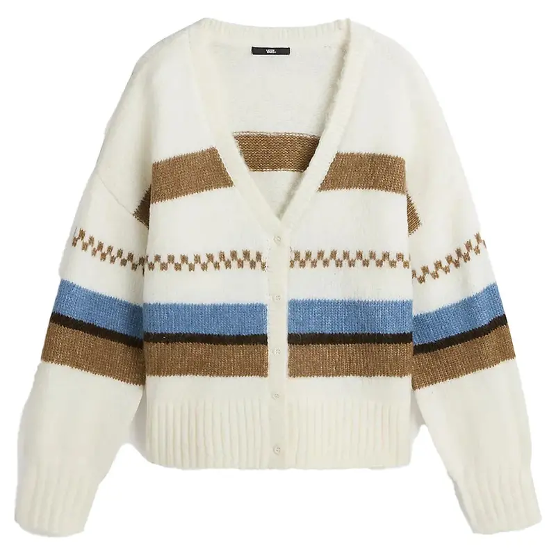 Vans Valerie Striped Cardigan In Marshmallow Hue 1