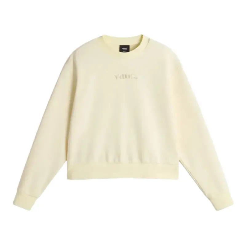 Vans Women’S Essential Relaxed-Fit Crewneck Tee – Lemon Icing Color 1
