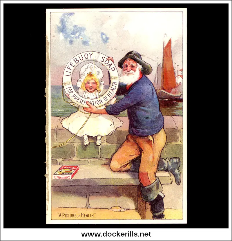 Victorian-Era Lifebuoy Soap Trade Card – Lever Brothers Ltd., Port Sunlight, C.1890S 1