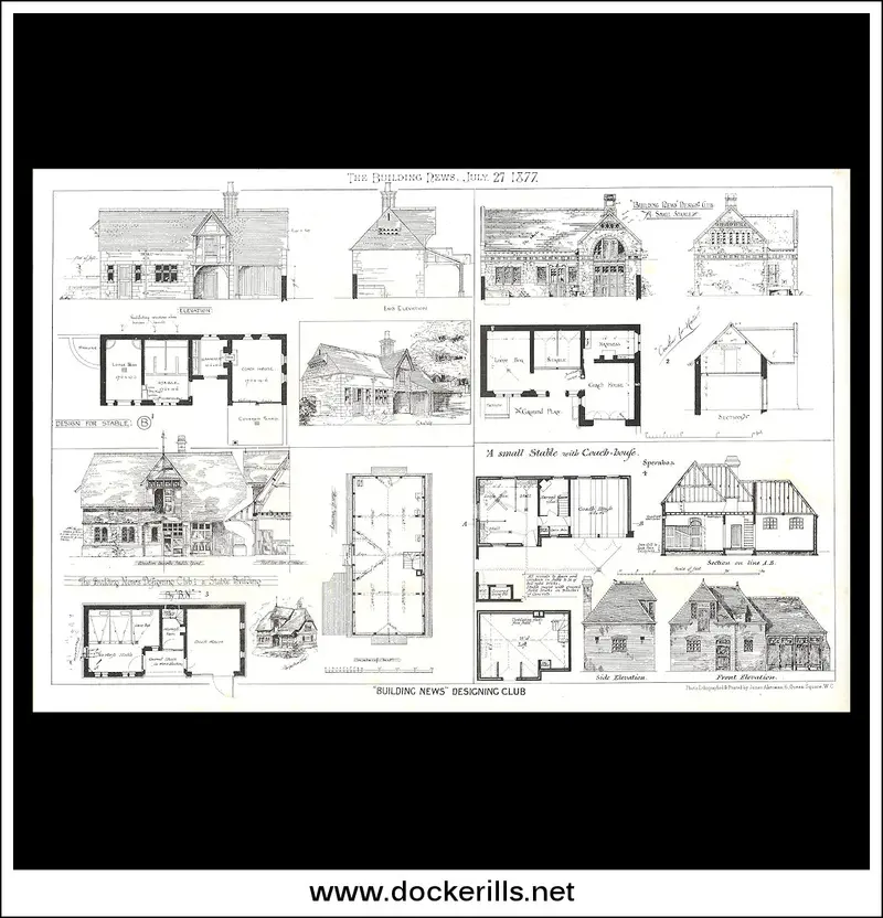 Victorian Small Stable Building Plans From The Building News 1877 1