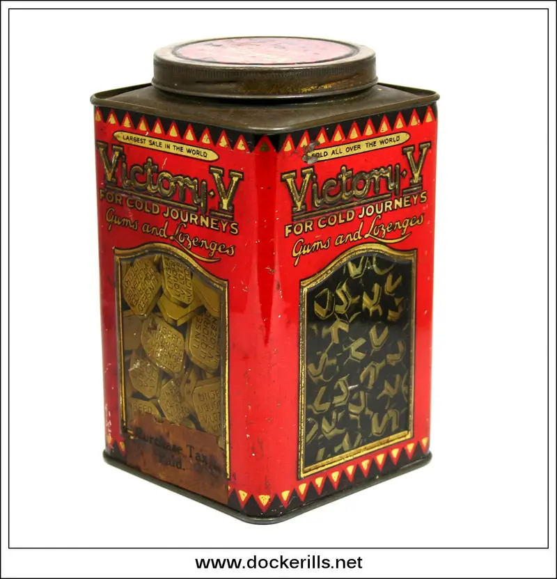 Victory V Tobacco Tin – The Victory Factories, Nelson, Lancashire, Vintage Advert 1