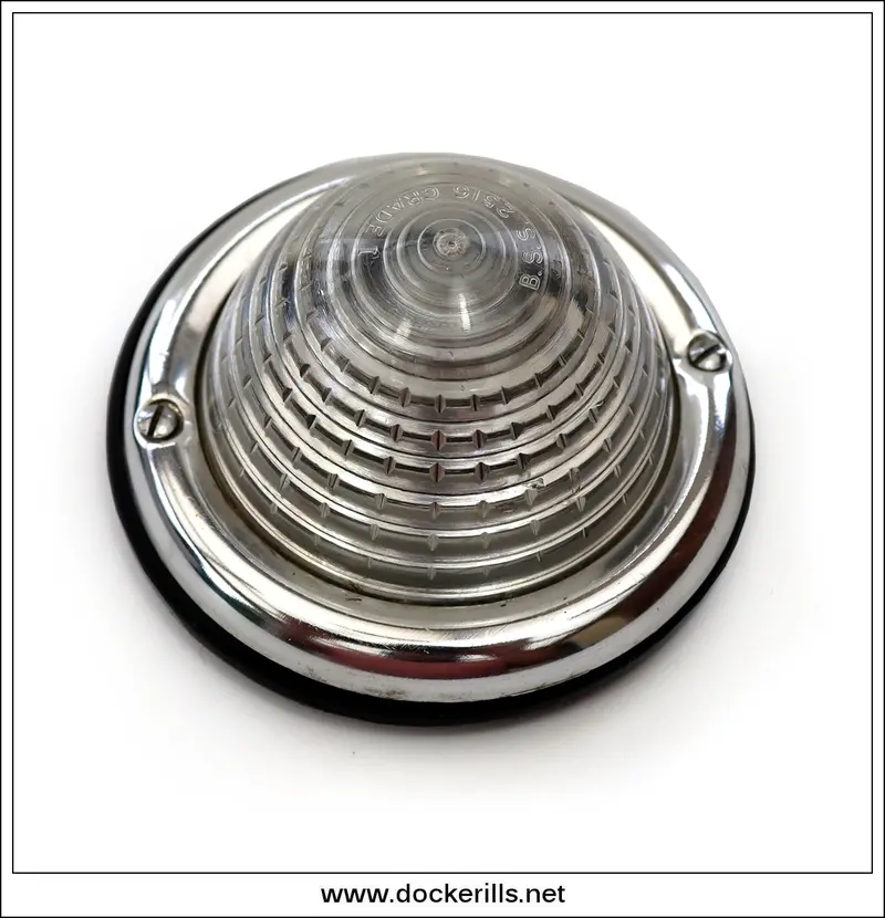 Vintage Automotive Side Light / Reverse Lamp – Pre-1960S Brass And Glass Fitting 1