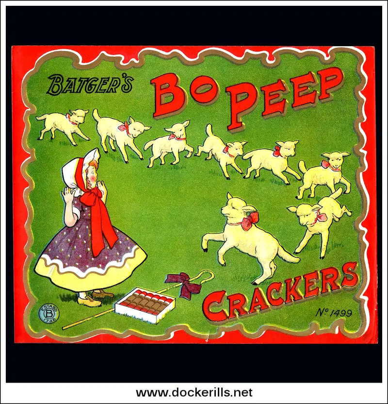 Vintage Batger’S Ltd. Bo Peep Christmas Cracker Label — 1930S–40S Collectible 1