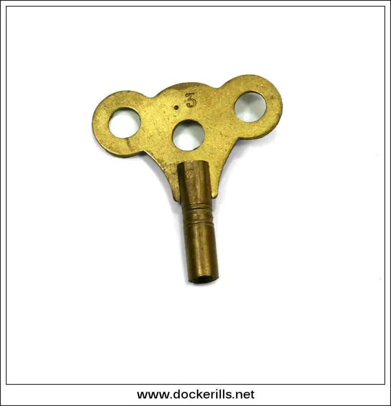Vintage Brass Clock Key No. 3 – Precision Winding Tool For Mechanical Timepieces 1