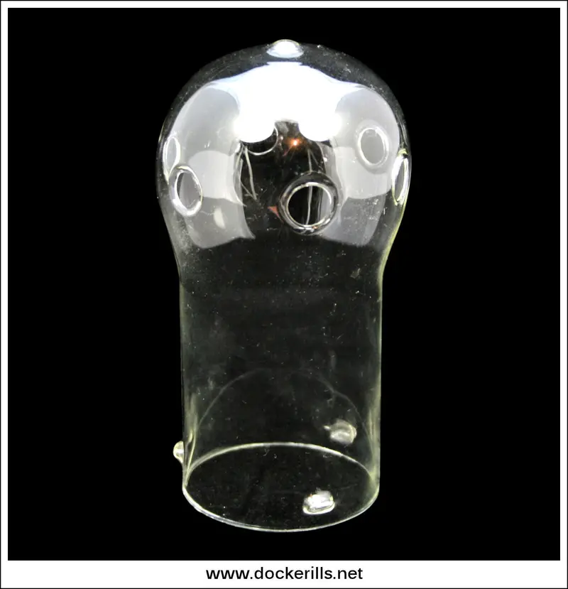 Vintage Unidentified Gas Lamp Chimney — 2 1/8-Inch Fitting 1