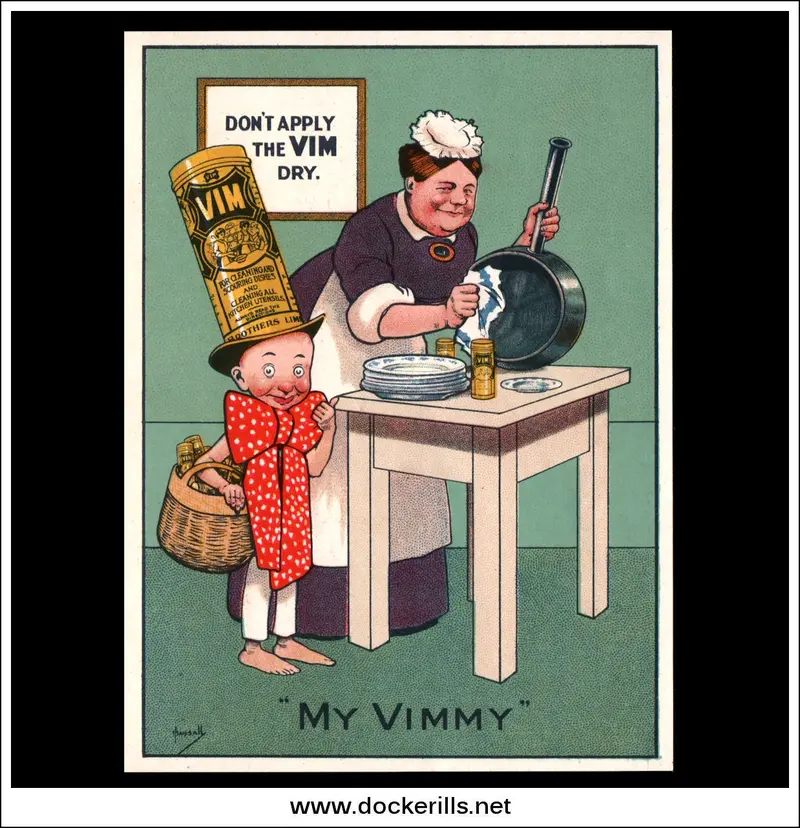 Vintage Vim Cleaning Product Trade Card — 'My Vimmy' Campaign By Lever Brothers 1