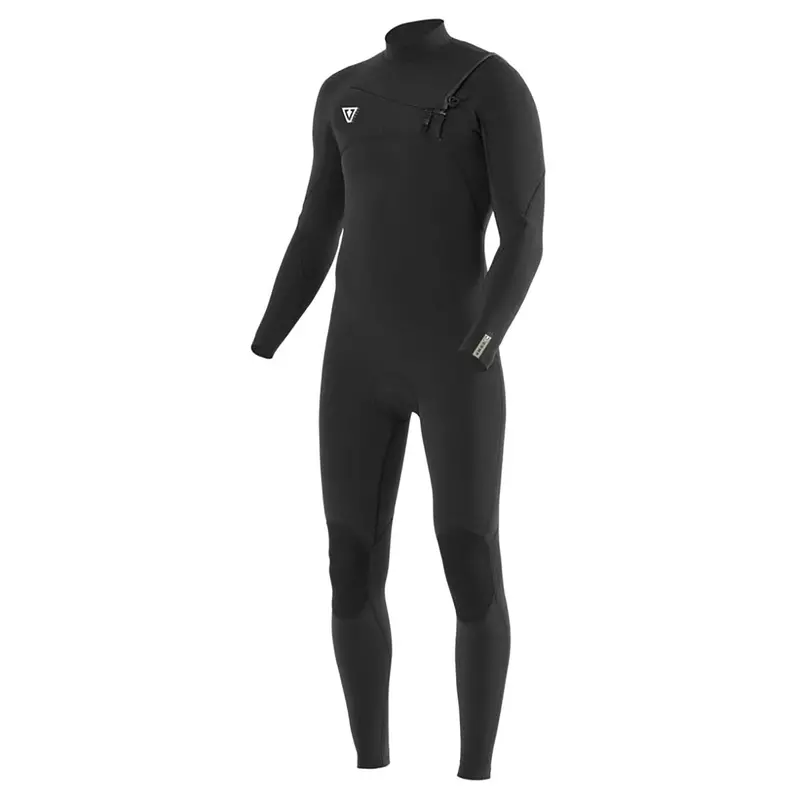 Vissla 7 Seas Comp 4/3Mm Chest-Zip Wetsuit – Jet Black 1