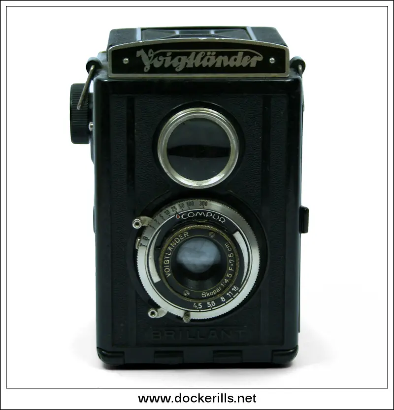 Voigtländer Brillant Bakelite Tlr Camera – Vintage 120 Roll Film Twin Lens Reflex 1
