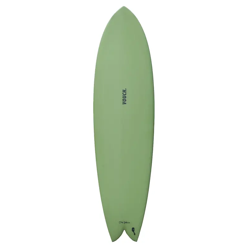 Vouch Mid Vish 6'10" Surfboard In Olive Finish 1