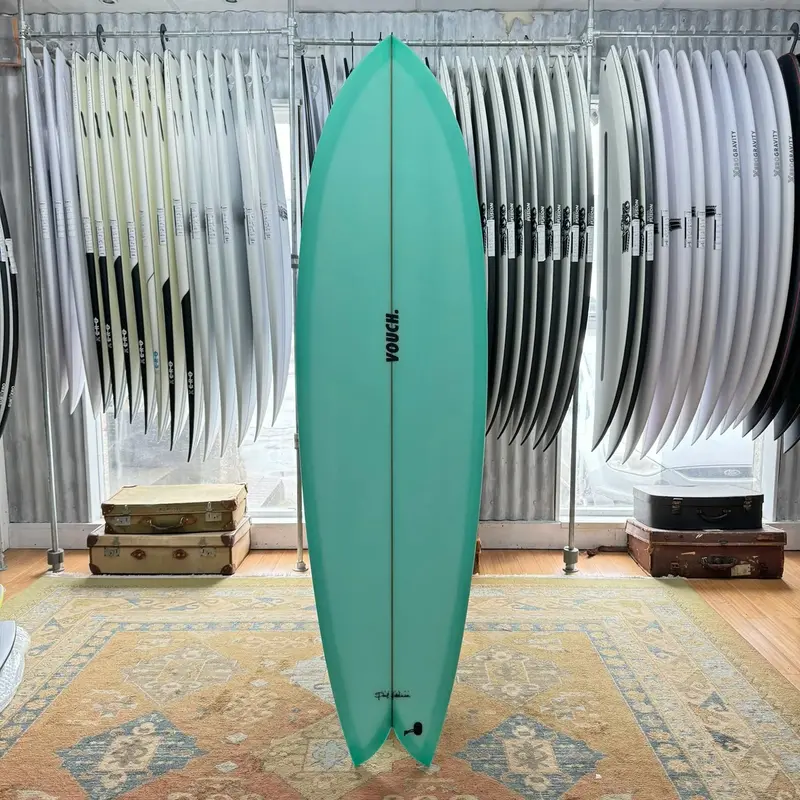 Vouch Mid Vish – 6'6" Mint Green Surfboard 1