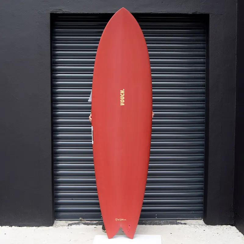 Vouch Mid Vish 6'8" Applied Red Surfboard 1