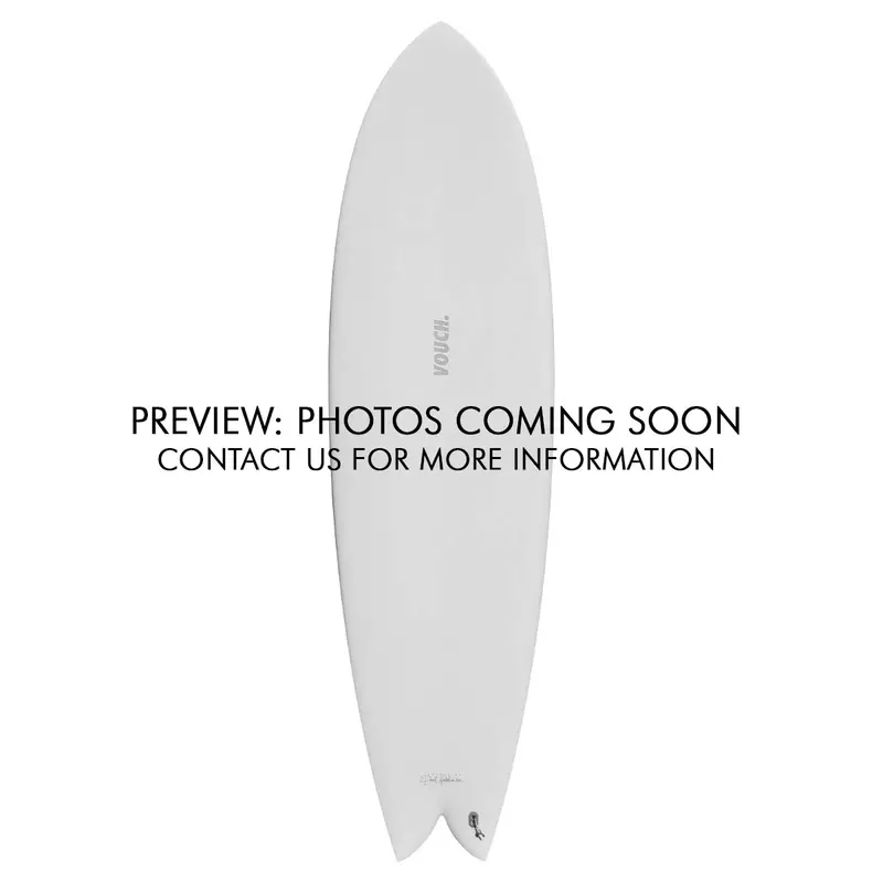 Vouch Mid Vish 7'6" Hybrid Surfboard In Red 1