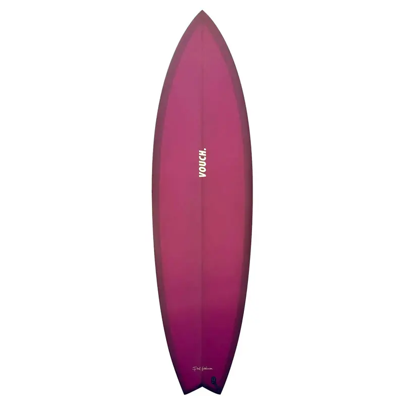 Vouch Sambal Surfboard – 6'6" Burgundy 1