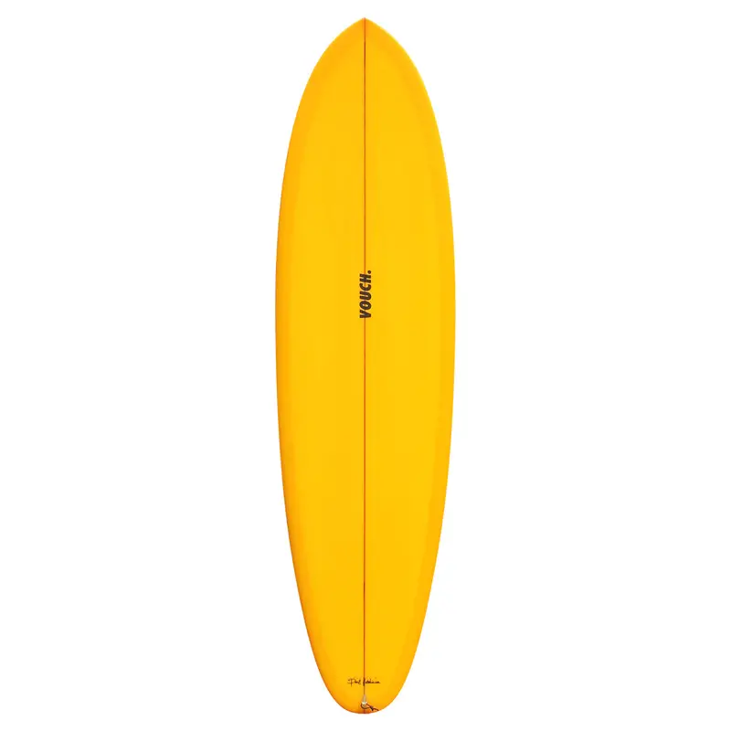 Vouch Twin Nuevo 7'0" Surfboard In Golden Yellow 1