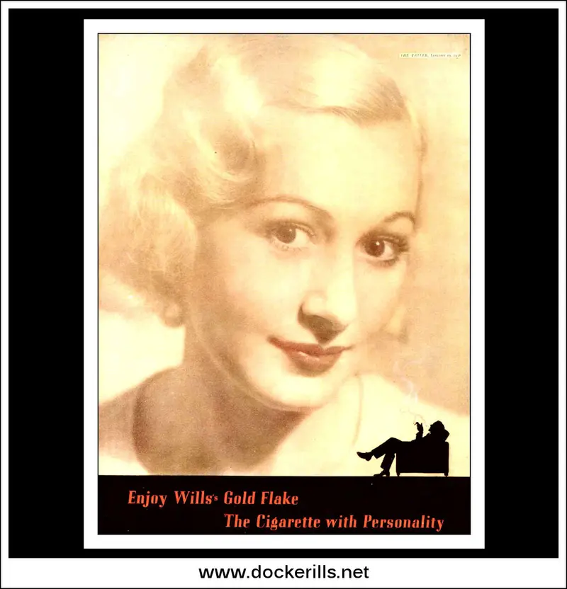 Wills Gold Flake Tobacco Ad – Rare January 19, 1938 Vintage Print 1