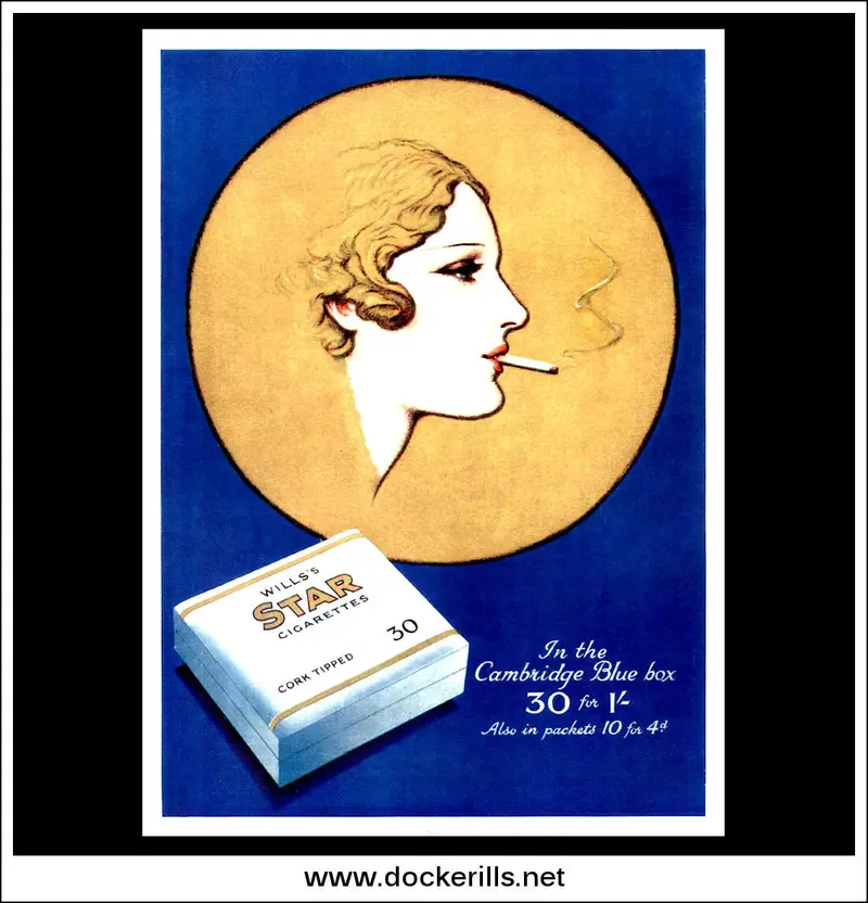 Wills’S Star Cigarettes Vintage Advert — Cambridge Blue, 13 February 1935 1