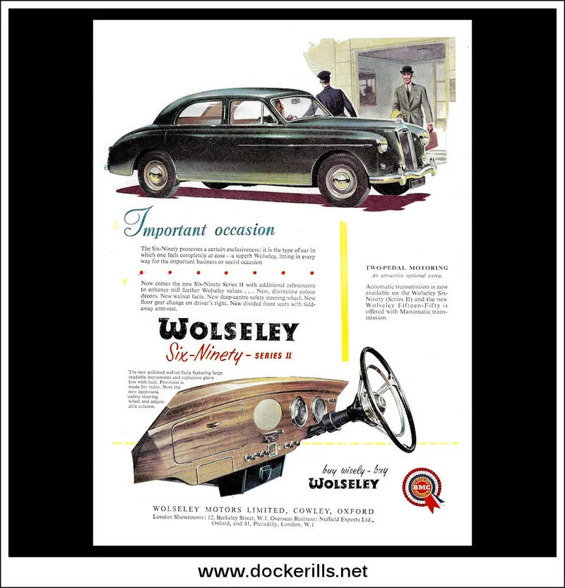 Wolseley Six-Ninety Series Ii Launch Ad – October 17, 1956 Rare Vintage 1