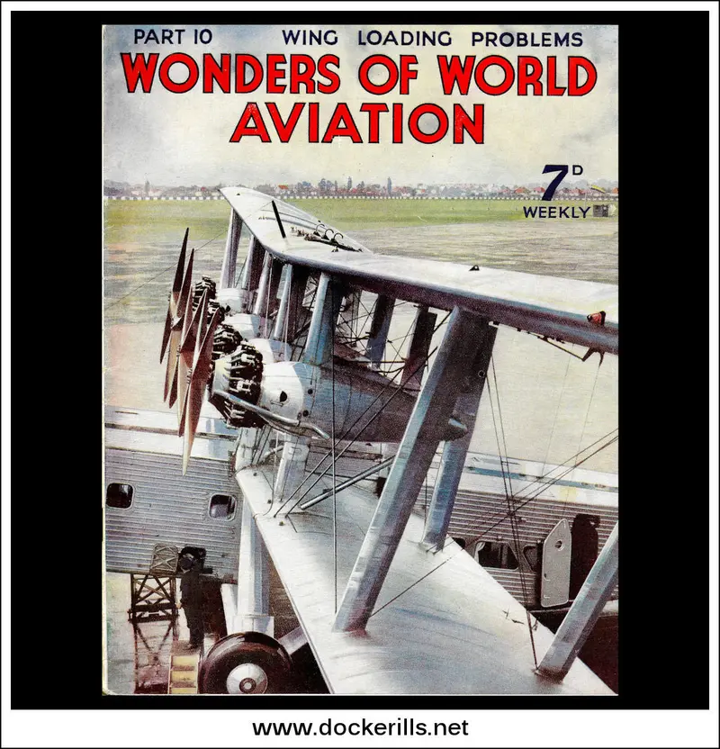 Wonders Of World Aviation – Issue 10 (1938): Imperial Airways Scylla Liner Wing & Engine Detail Cover 1