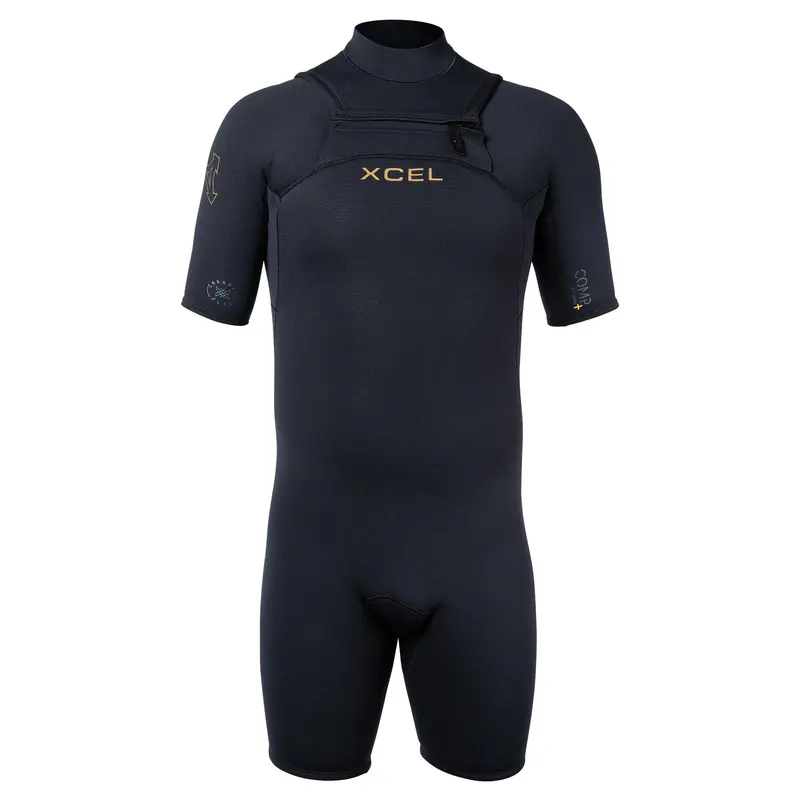 Xcel Comp+ 2/1.5Mm Long Sleeve Springsuit – Black, Minimalist Thermal Protection 1