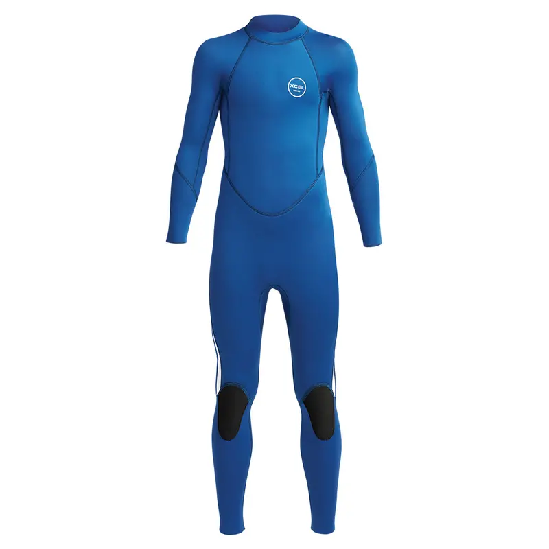 Xcel Kids Axis 3/2Mm Flatlock Back-Zip Wetsuit – Faint Blue/White 1