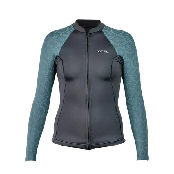 Xcel Women'S Axis 1.5Mm Front-Zip Wetsuit Jacket – G Flower Print 1