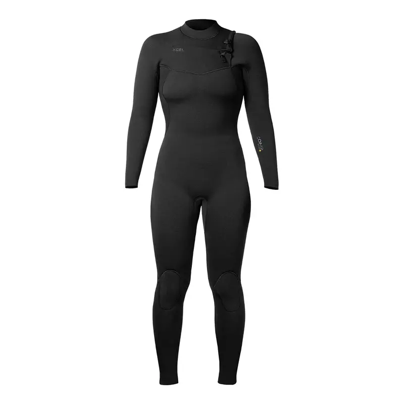 Xcel Women’S Comp+ 4/3Mm Chest-Zip Wetsuit – Classic Black 1