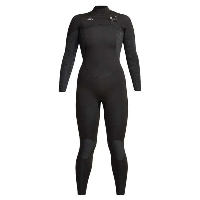Xcel Women'S Comp 4/3Mm Chest-Zip Wetsuit – Floral Print 1