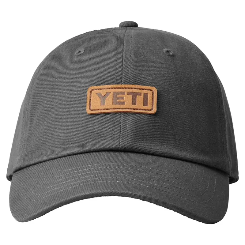 Yeti Grey Leather-Badge 6-Panel Trucker Cap 1
