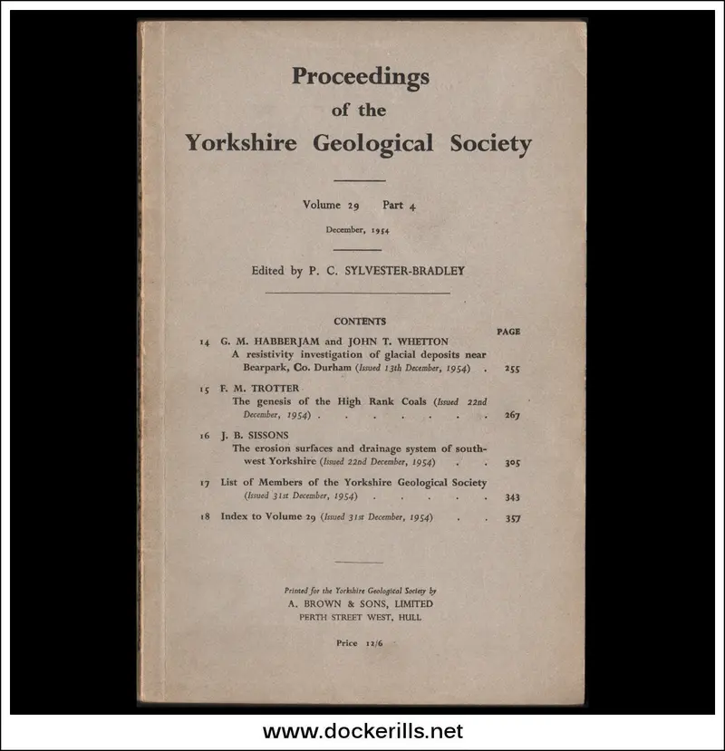 Yorkshire Geological Society Proceedings: Volume 29, Issue 4 (1954) 1