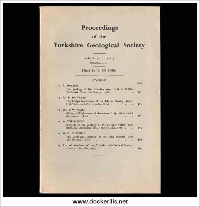 Yorkshire Geological Society Proceedings: Volume 30, Issue 4 (1956) 1