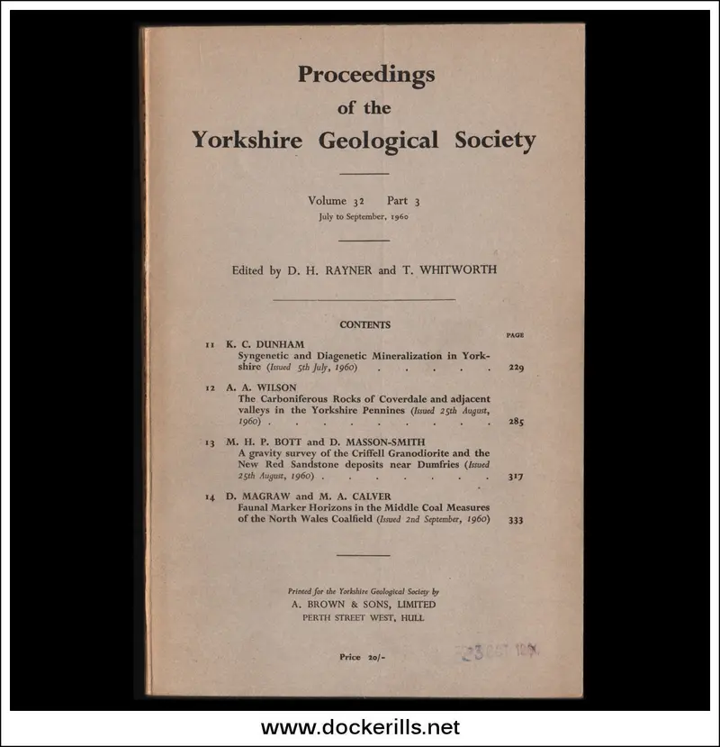 Yorkshire Geological Society Proceedings: Volume 32, Issue 3 (1960) 1